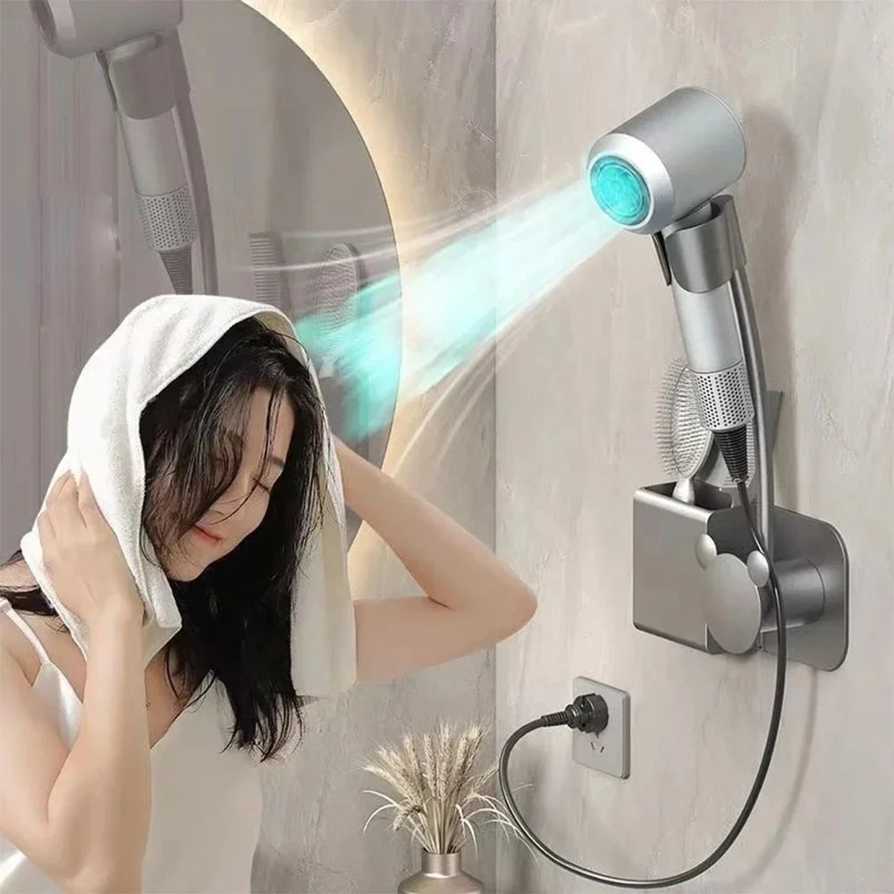 Wall-Mounted Adjustable Hair Dryer Holder – Hands-Free Styling Dealprice.co.uk