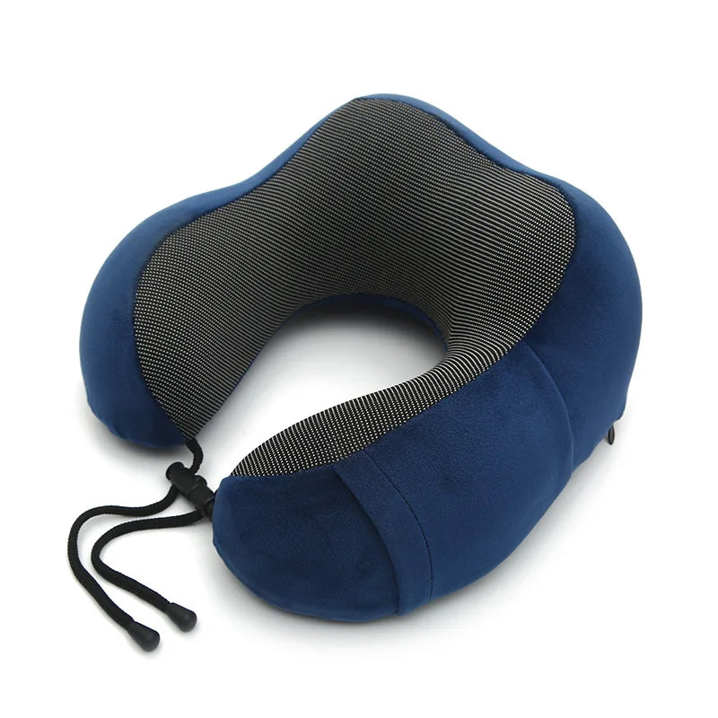 U-Shaped Memory Foam Travel Pillow – Neck & Cervical Support