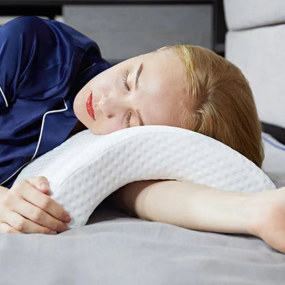 U-Shaped Orthopedic Memory Foam Pillow – Neck & Arm Support for Side Sleepers
