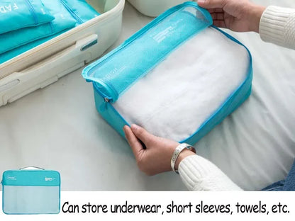 7/6 PCS Travel Organizer Set – Waterproof Packing Cubes for Clothes and Accessories