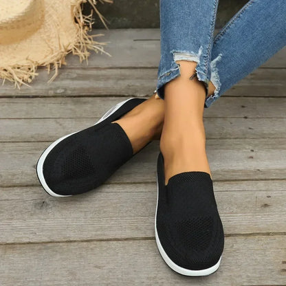 Women's Trainers Slip On Air Cushion Arch Support Memory Foam Walking Sneakers