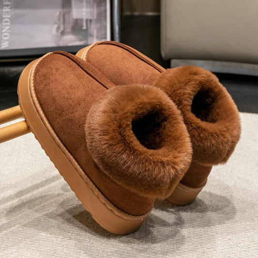 Women's Winter Faux Suede Slippers – Ultra Warm & Anti-Slip