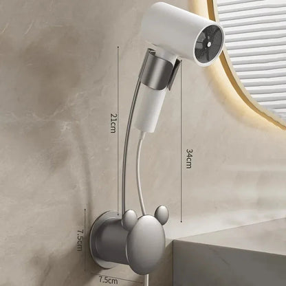 Wall-Mounted Adjustable Hair Dryer Holder – Hands-Free Styling Dealprice.co.uk
