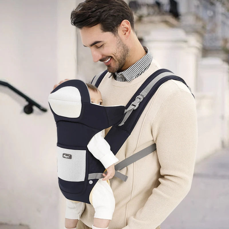 Portable Lightweight Outdoor Baby Carrier Wrap – Breathable, Durable, Solid Colour