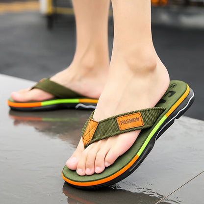 Summer Flip-Flops for Men – Non-Slip Outdoor Beach Slides with Street Style Look