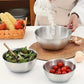 3pcs Stainless Steel Mixing Bowl Set with Measuring Scale – Non-Slip, Durable