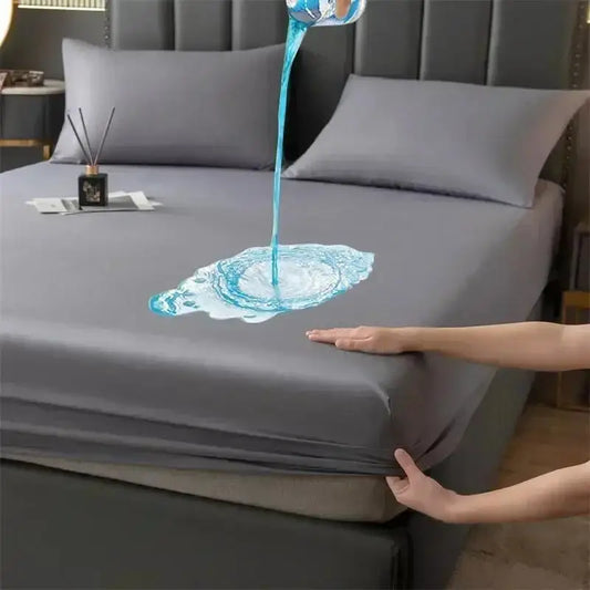 100% Waterproof Fitted Mattress Protector – Breathable Anti-Slip Cover in Multi Sizes