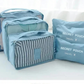 6 Pcs Travel Storage Bag Set – Waterproof, Large,  Eco-Friendly Luggage Organisers