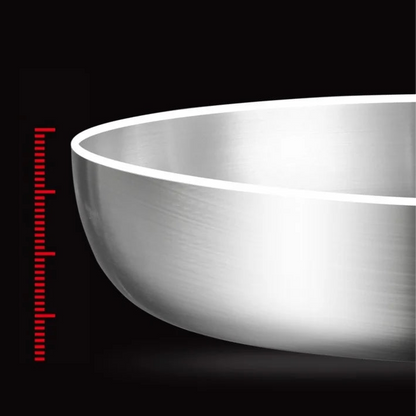 Premium 316 Stainless Steel Frying Pan Wok – Non-Stick, Uncoated, 7-Ply Skillet