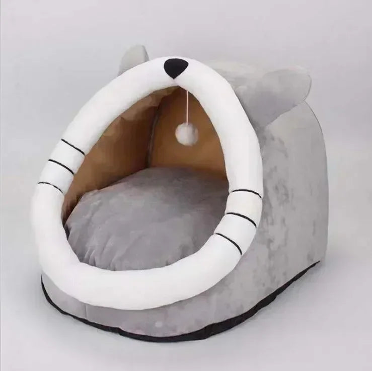 Cozy Winter Cat Bed – Warm Plush Cave for Cats & Small Dogs Dealprice.co.uk