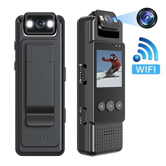 WiFi Mini body Camera – 1080P Portable Body Cam with Night Vision, 180° Rotatable Lens