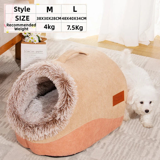 Portable Plush Pet House – Cozy Cave for Cats & Small Dogs Dealprice.co.uk