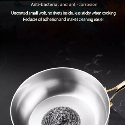 316 Stainless Steel Deep Frying Pan – Uncoated Non-Stick Wok