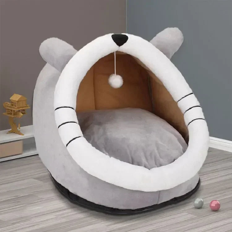 Cozy Winter Cat Bed – Warm Plush Cave for Cats & Small Dogs Dealprice.co.uk