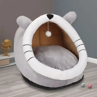 Cozy Winter Cat Bed – Warm Plush Cave for Cats & Small Dogs Dealprice.co.uk