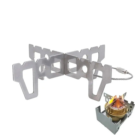 Stainless Steel Ultralight Stove Cross Rack – Portable Burner Stand for Outdoor Cooking