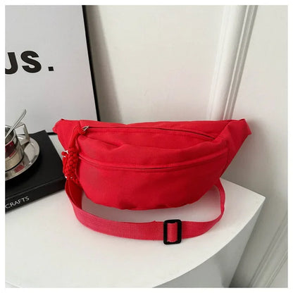 Canvas Running Waist & Chest Bag – Casual Crossbody Fanny Pack for Women