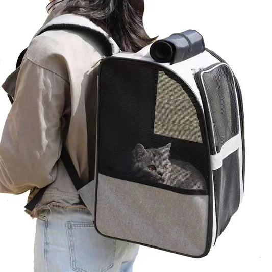 Large Space Breathable Pet Backpack – Foldable Travel Carrier for Cats & Small Dogs Dealprice.co.uk
