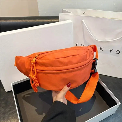 Canvas Running Waist & Chest Bag – Casual Crossbody Fanny Pack for Women