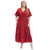 Plus Size Polka Dot V-Neck Boho Maxi Dress