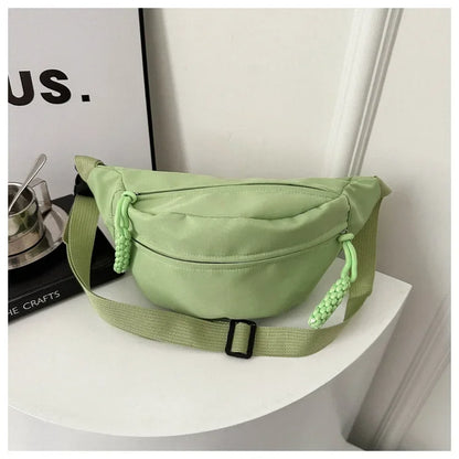 Canvas Running Waist & Chest Bag – Casual Crossbody Fanny Pack for Women