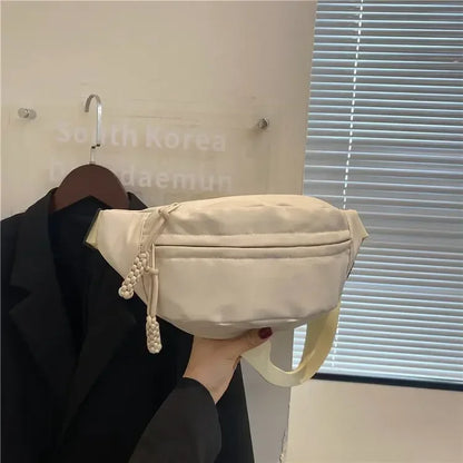 Canvas Running Waist & Chest Bag – Casual Crossbody Fanny Pack for Women