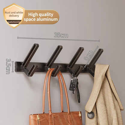 Coat Hook Wall Rack Hanger – Aluminium Wall-Mounted Hook Rail Wall Hooks
