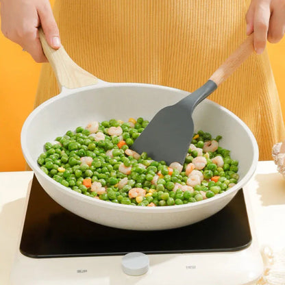 Medical Stone Ceramic Cookware for Gas & Induction - Non-Stick Wok Frying Pan