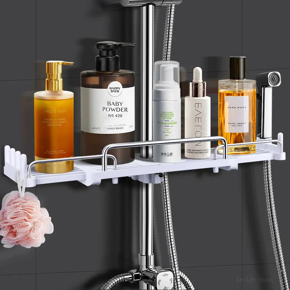 Extendable No-Drill Shower Shelf - Bathroom Storage & Organizer Dealprice.co.uk