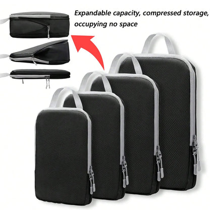 Travel Packing Cubes – Waterproof Compressible Luggage Organizer Set
