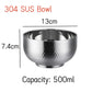 304 Stainless Steel Double-Wall Bowl – Heat-Insulated, Anti-Slip, Built to Last