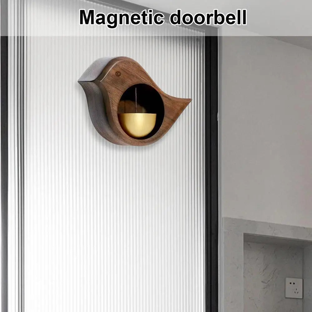 Magnetic Wooden Bird Doorbell Chime – Elegant Wind Chime for Home Dealprice.co.uk