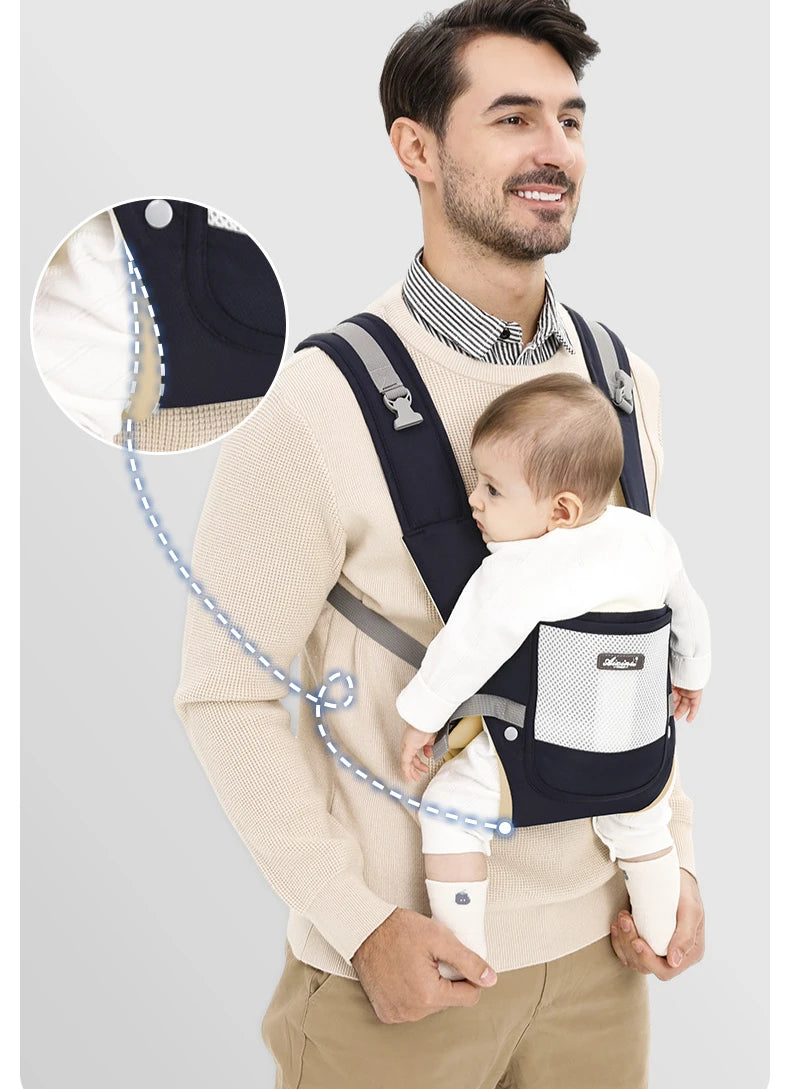 Portable Lightweight Outdoor Baby Carrier Wrap – Breathable, Durable, Solid Colour