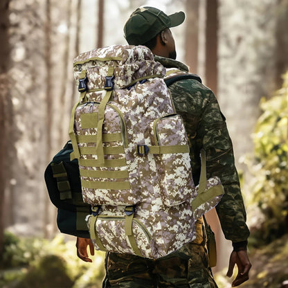 80L/100L Tactical Mountaineering Backpack – Large Capacity Hiking & Camping Bag Dealprice.co.uk