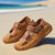 Men’s Outdoor Leather Sandals – Breathable Mesh, Rugged Grip, All-Day Comfort