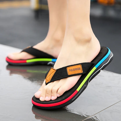 Summer Flip-Flops for Men – Non-Slip Outdoor Beach Slides with Street Style Look