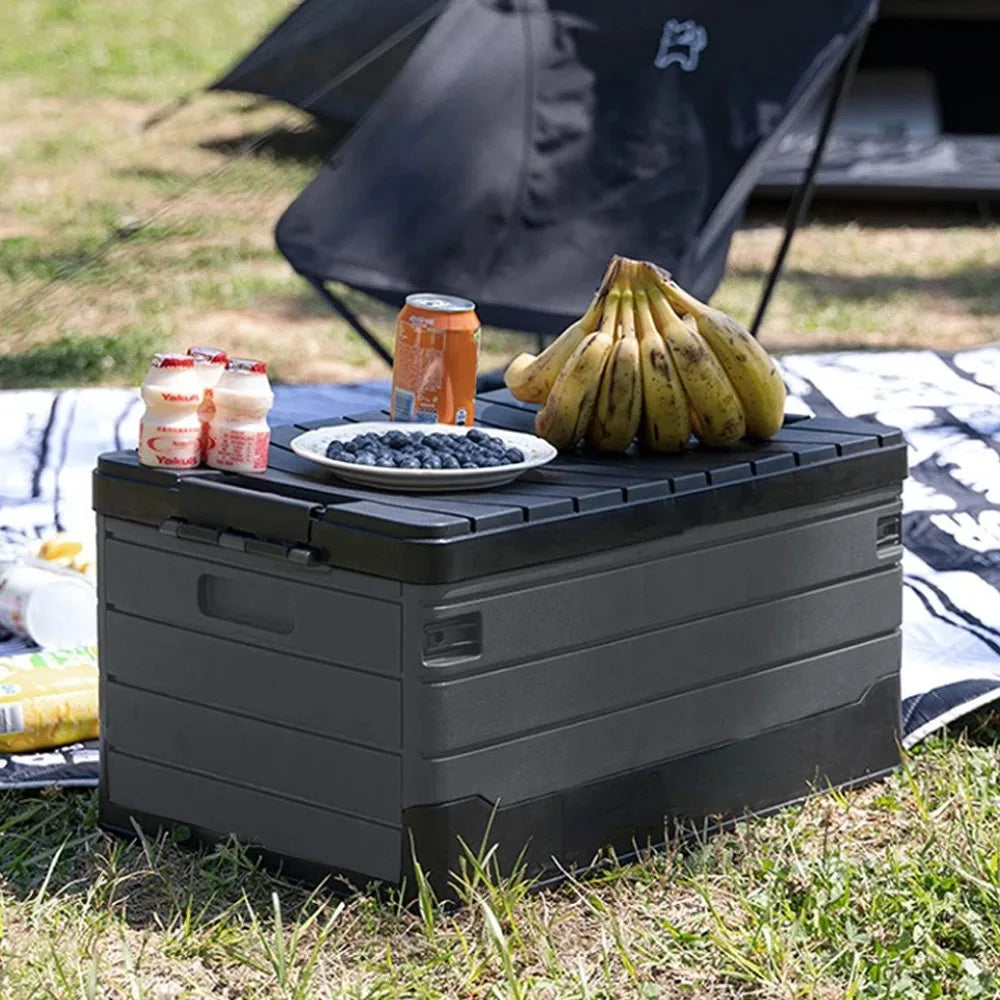 35L Foldable Camping & Car Storage Box – Waterproof with Lid