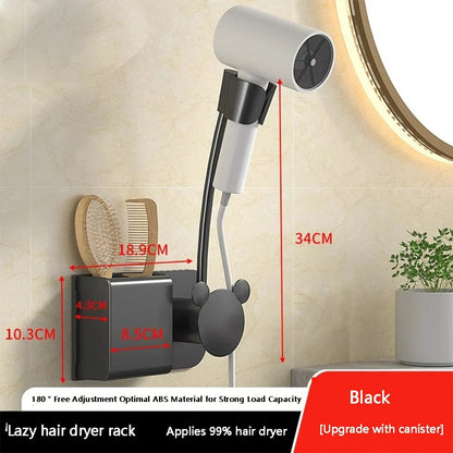 Wall-Mounted Adjustable Hair Dryer Holder – Hands-Free Styling Dealprice.co.uk