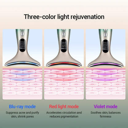 Neck & Face Beauty Device – 3-Colour LED Skin Tightening & Wrinkle Remover