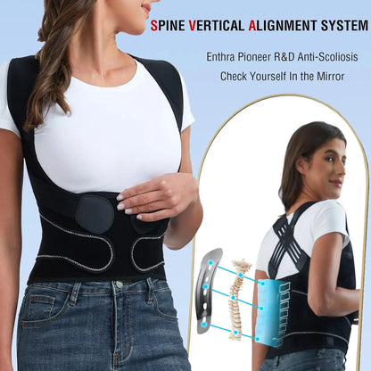 Adjustable Back, Shoulder Support for Women – Ergonomic Alignment Strap