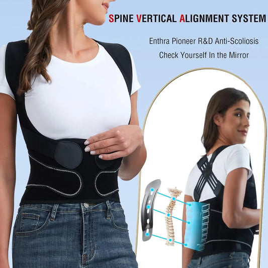 Adjustable Back, Shoulder Support for Women – Ergonomic Alignment Strap
