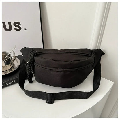 Canvas Running Waist & Chest Bag – Casual Crossbody Fanny Pack for Women