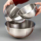 3pcs Stainless Steel Mixing Bowl Set with Measuring Scale – Non-Slip, Durable