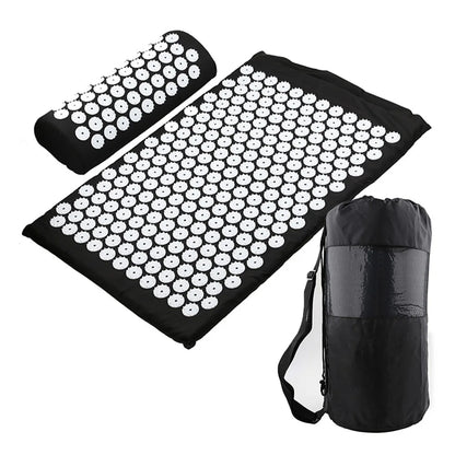 Acupressure Yoga Mat and Pillow Set for Back Pain Relief & Stress – Massage Spike Mat