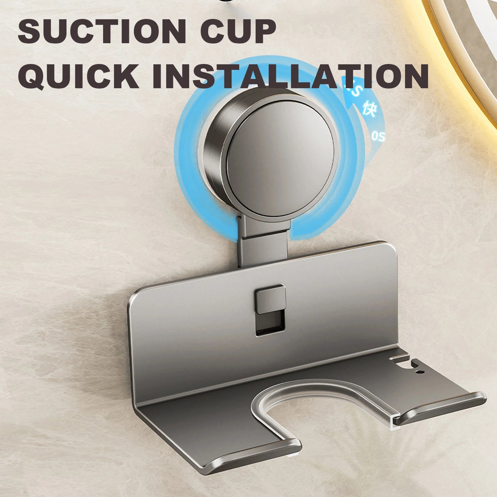 Wall-Mounted Hair Dryer Holder – Aluminium Cradle Stand Dealprice.co.uk