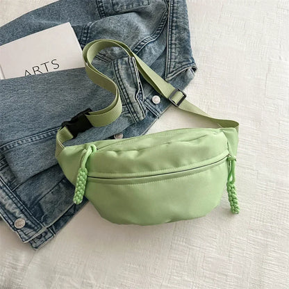 Canvas Running Waist & Chest Bag – Casual Crossbody Fanny Pack for Women