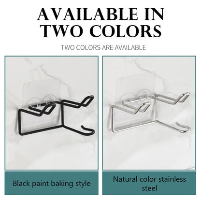 No-Drill Wall-Mounted Stainless Steel Hair Dryer Holder & Organizer Dealprice.co.uk