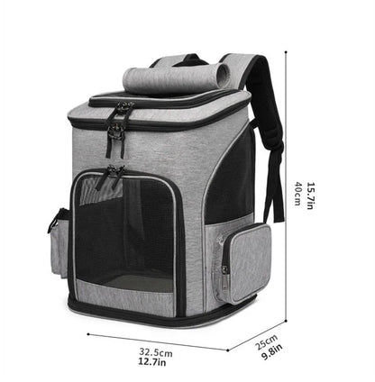 Cat Carrier Backpack – Foldable, Expandable & Travel-Ready for Pets