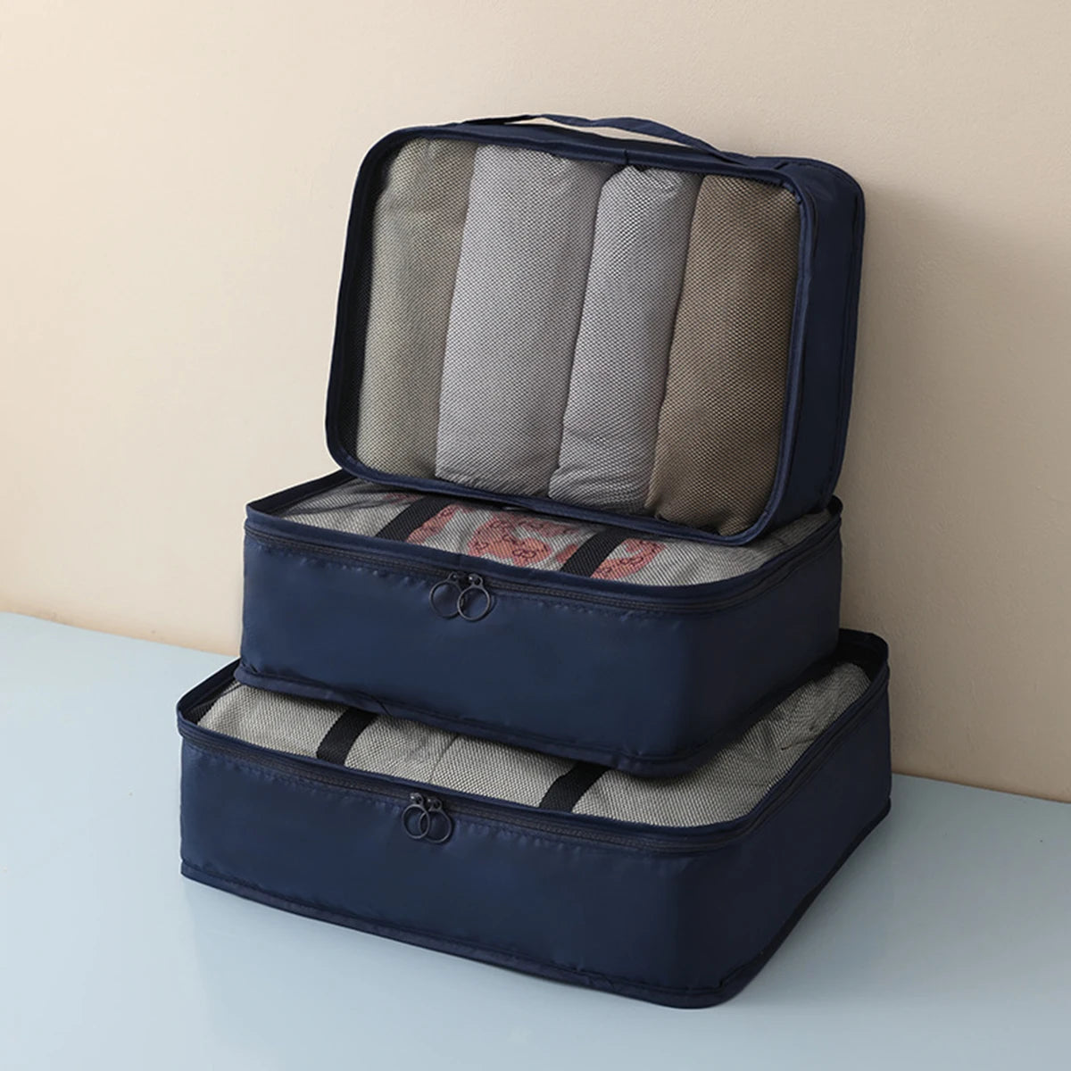 3PCS Travel Packing Cubes Set – Lightweight, Breathable, Multi-Size Luggage Organisers