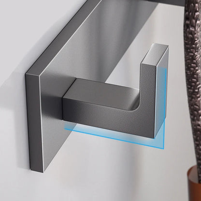 Metallic wall-mounted shower fixture with blue light on a white background, featuring the brand 'Frunnsy'.